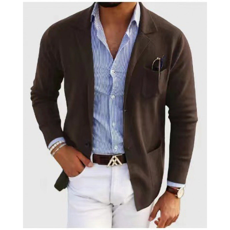Herren Strickblazer Lässig Bequem Eveloria