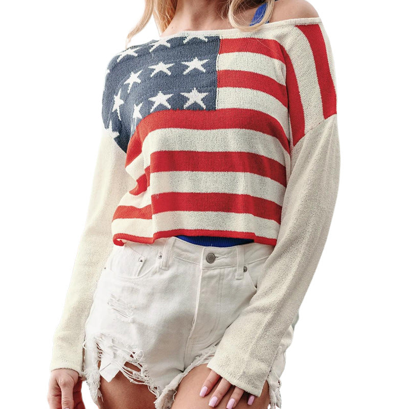Damen Pullover Flaggen-Design Eveloria