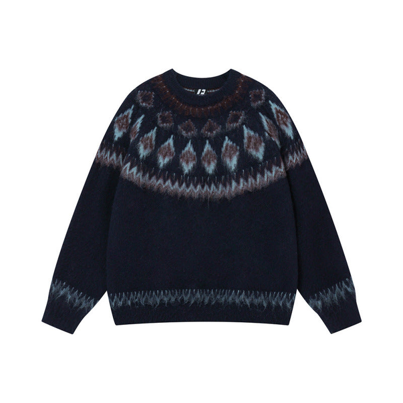 Damen Pullover Traditionelles Muster Eveloria