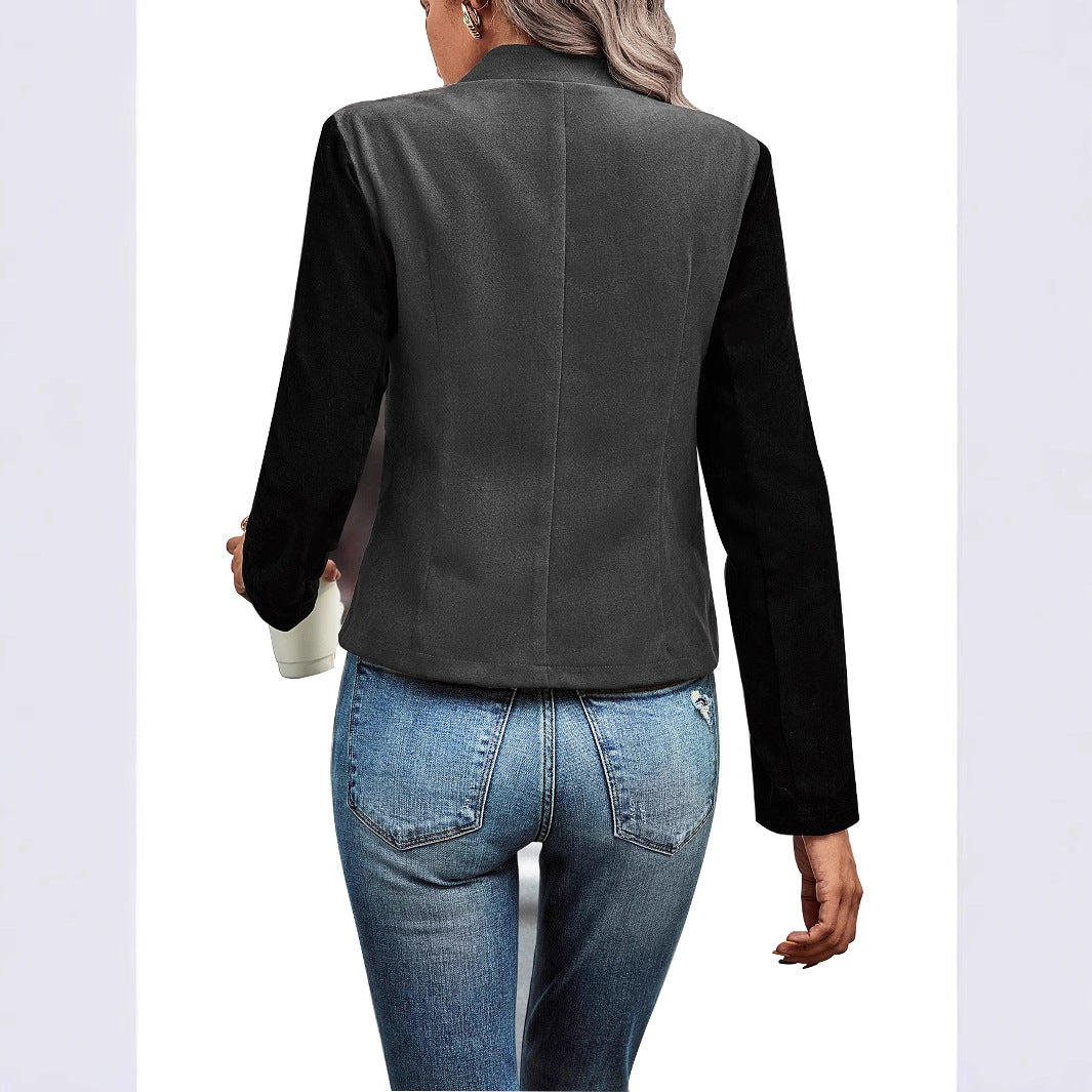 Damen Blazerjacke Stehkragen Elegant Eveloria