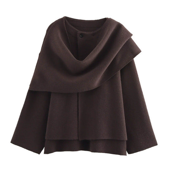 Damen Rollkragen Überjacke Elegant Geschnitten Eveloria