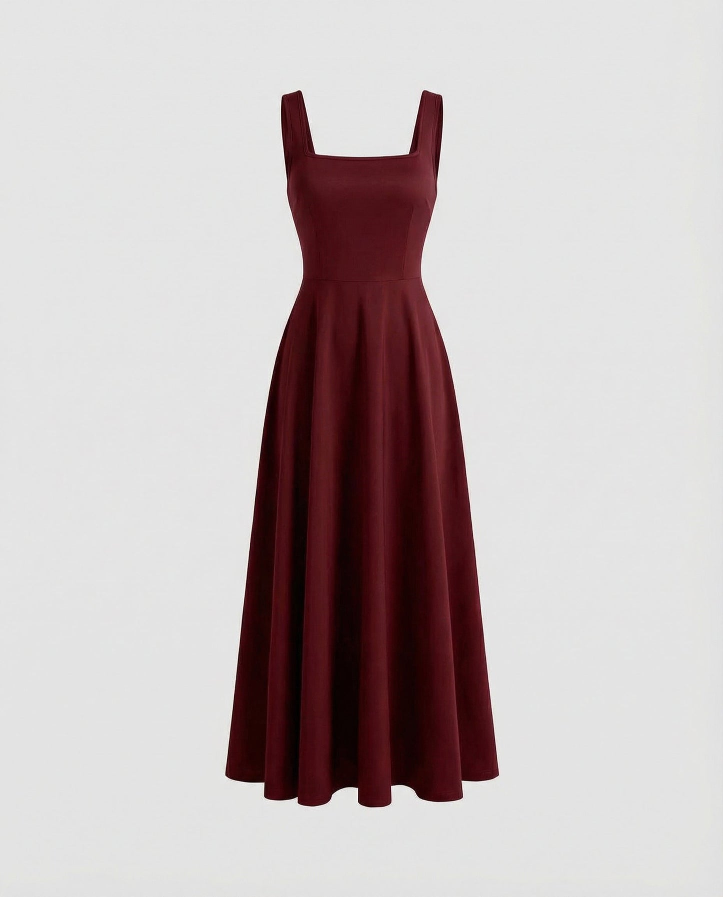 Damen Maxikleid Weich Quadratisch