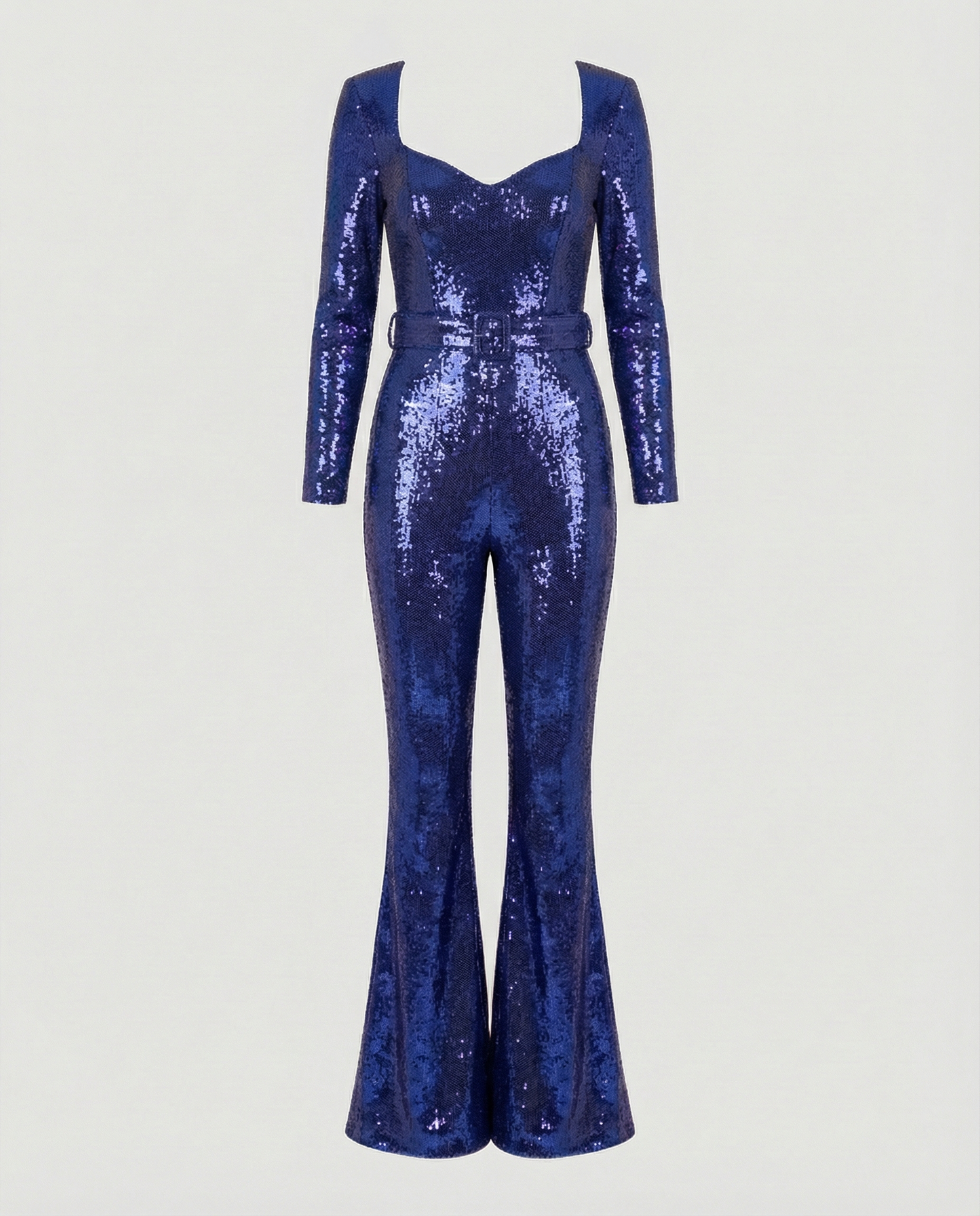 Damen Pailletten Jumpsuit Glitzer Effekt