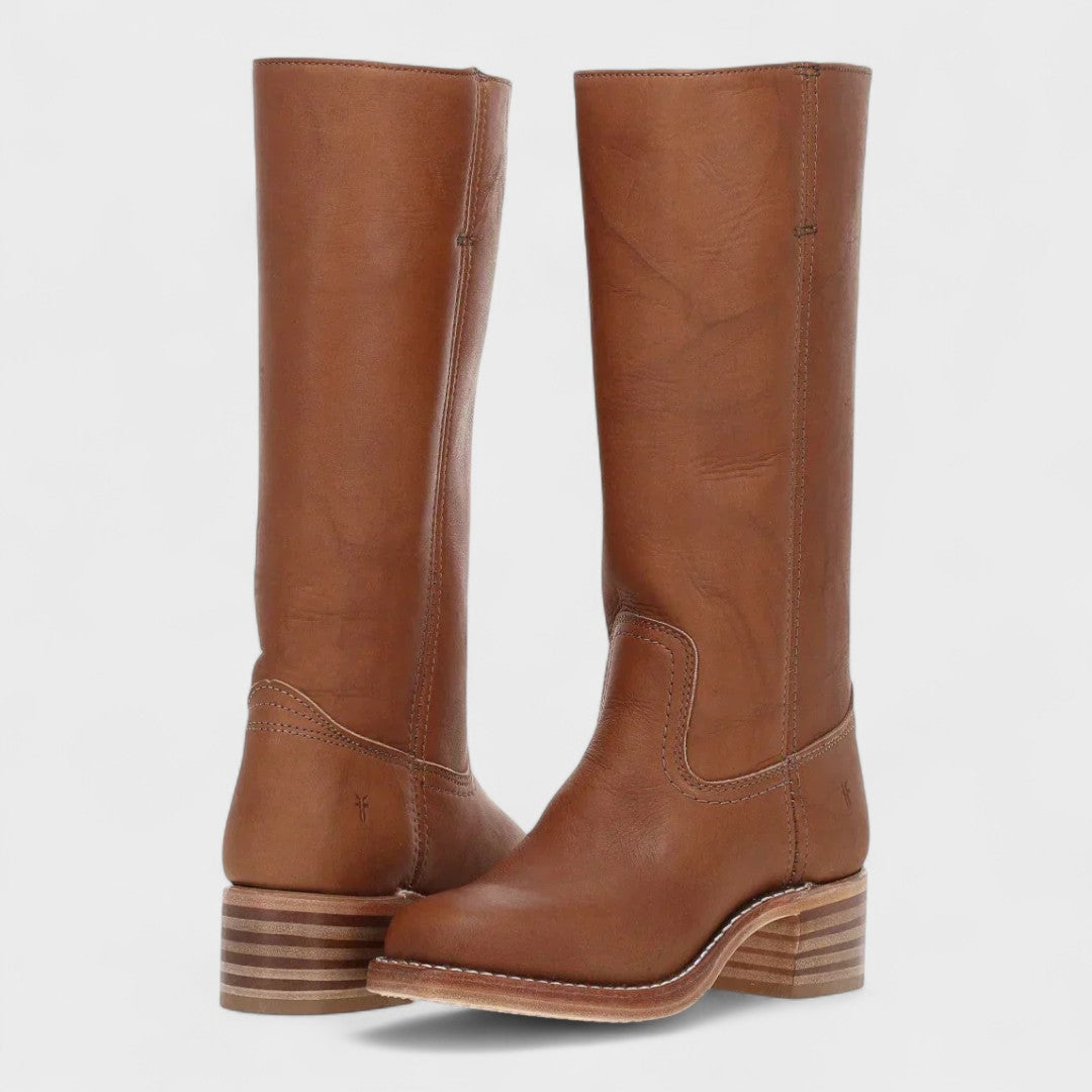Damen Cowboy Stiefeletten Plateau