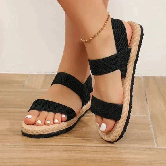 Eveloria Damen Sandalen Gewebt Braun