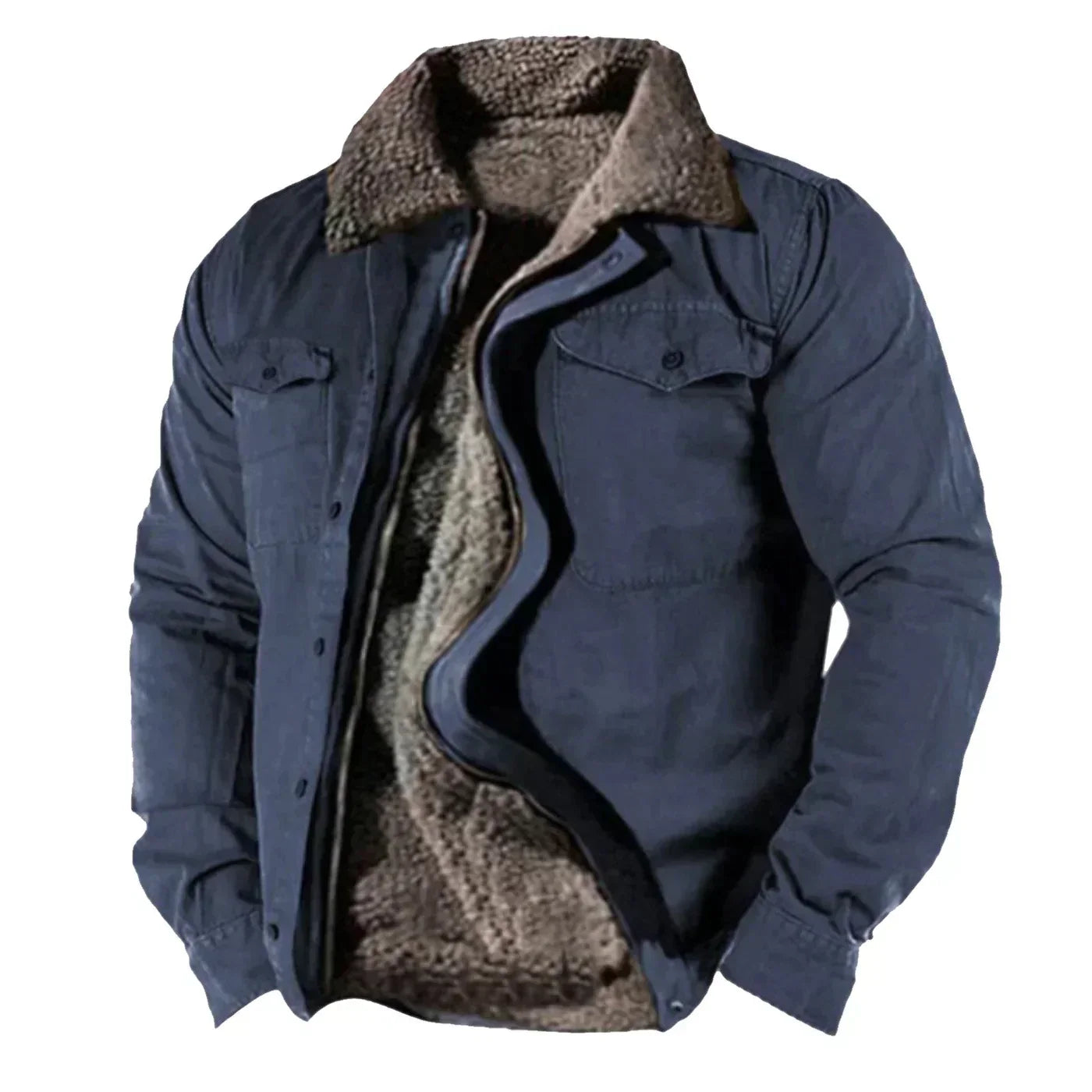 Herren Winterjacke Sherpa-Futter Gefüttert
