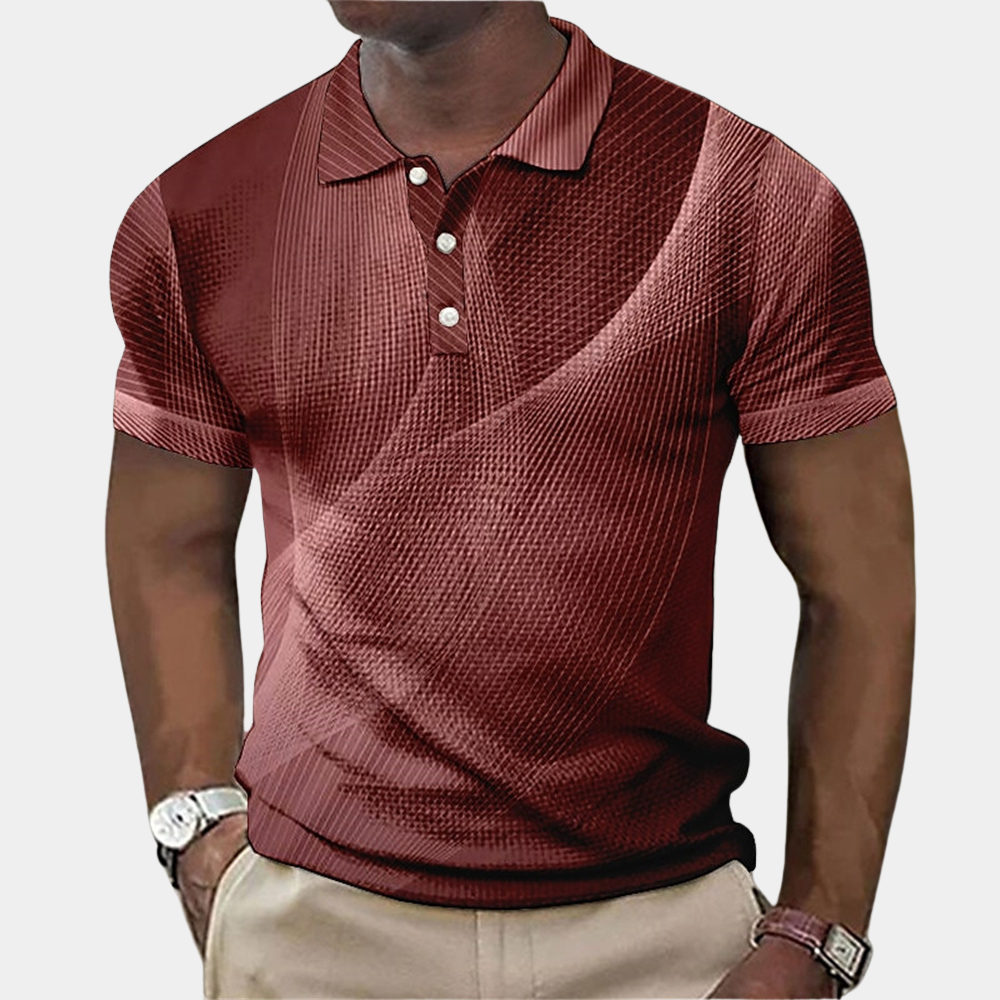Polohemd – Kurzärmeliges Polohemd mit Kragen für Männer-Kastanienbraun-S-Chaps Herrenmode