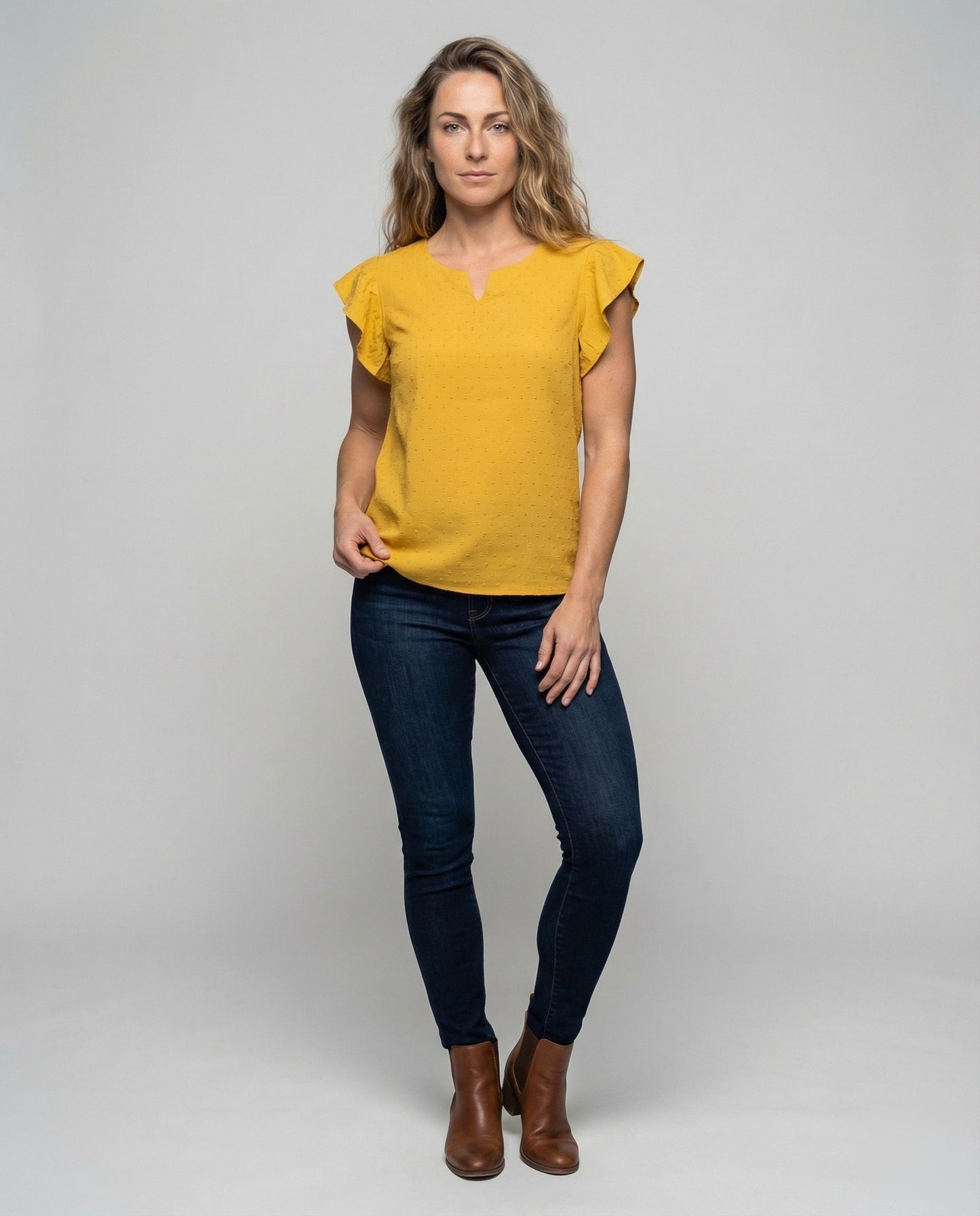 Damen Bluse Leicht Baumwolle Leinen Struktur
