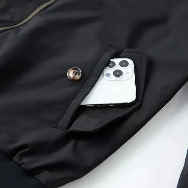 Herren Winterjacke Bomber Karo-Futter
