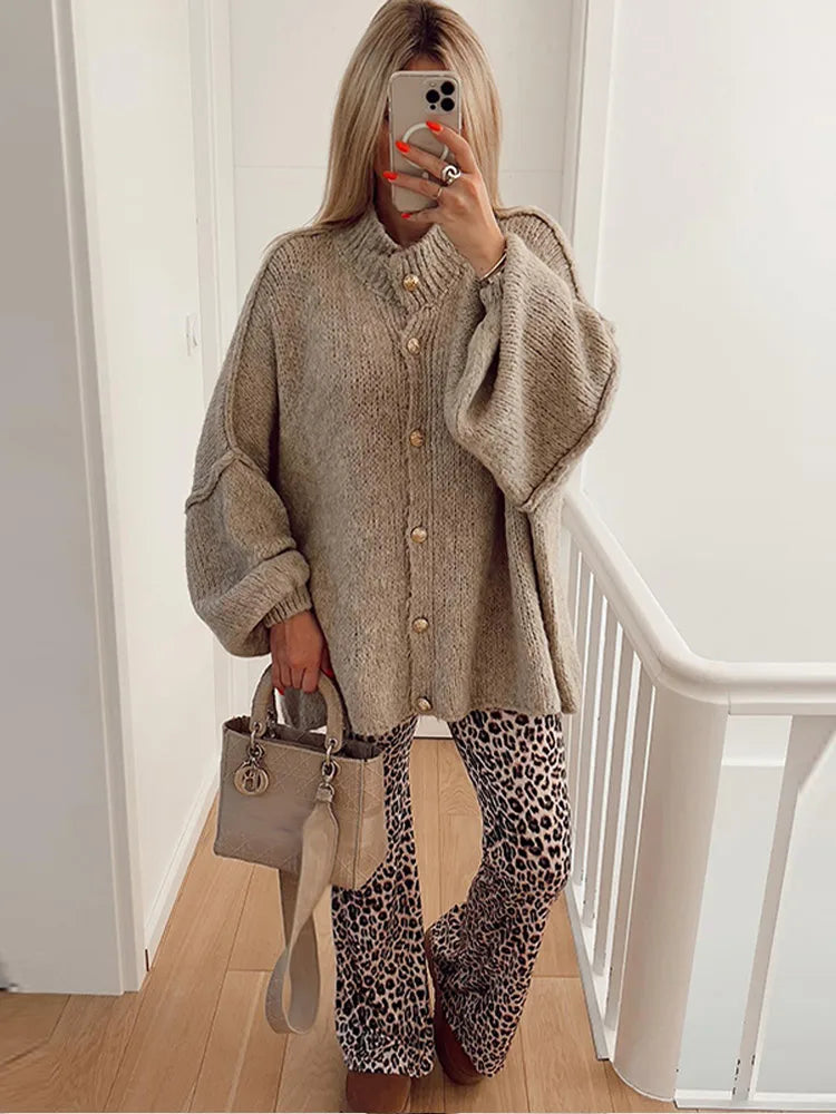 Eveloria Damen Übergroßer Cardigan Bequem