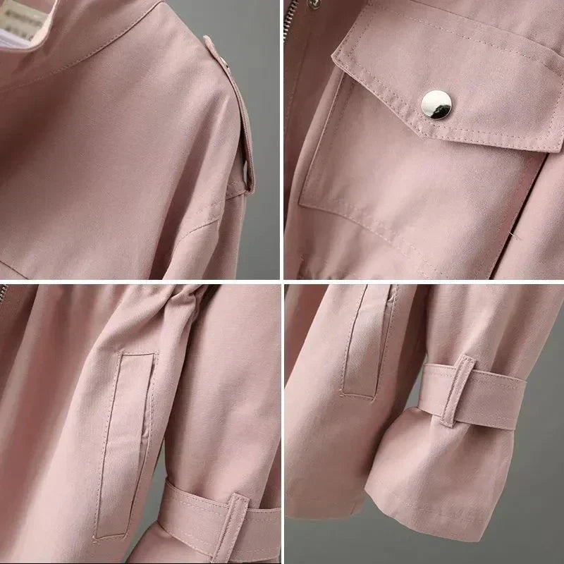 Damen Übergangsjacke Moderner Utility-Schnitt Vielseitig