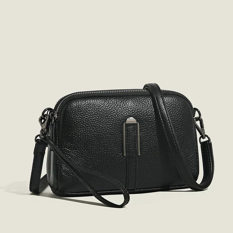 Damen Crossbody Schultertasche Elegant Leder