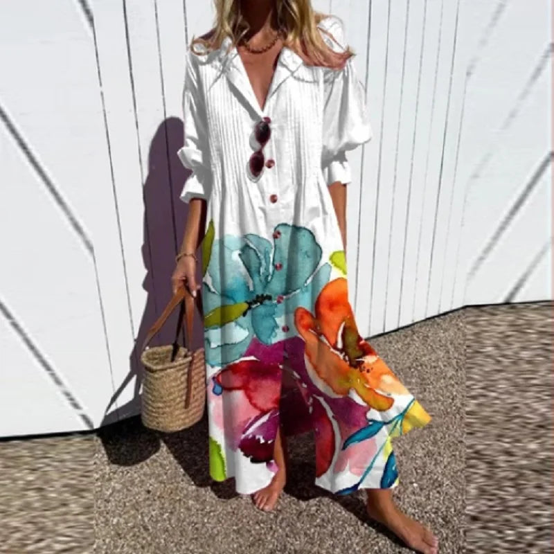 Eveloria Damen Frühlingskleid Boho-Stil