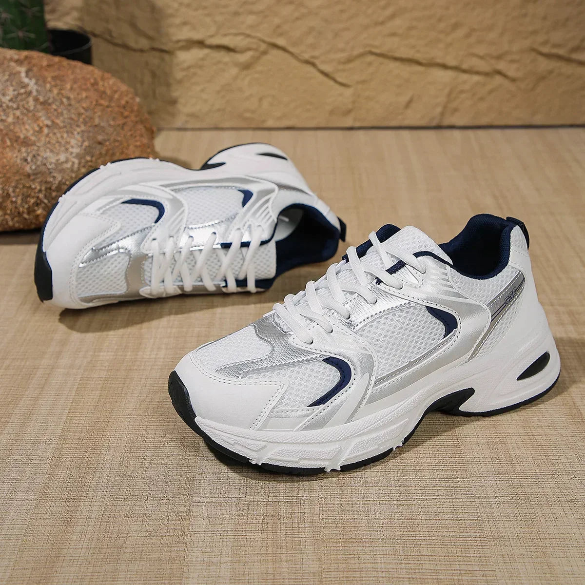 Damen Chunky Sneaker Schnürverschluss