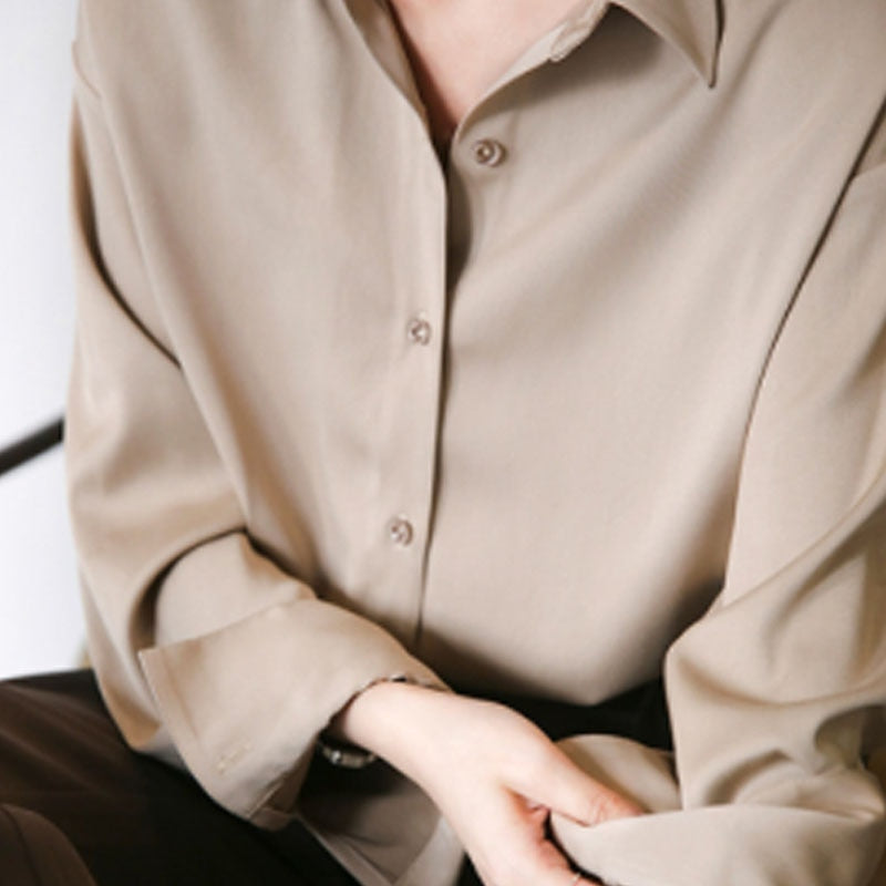 Eveloria Damen Seidenbluse Vintage-Stil