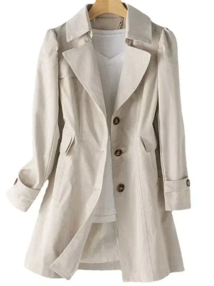 Eveloria Damen Trenchcoat Stylisch Beige