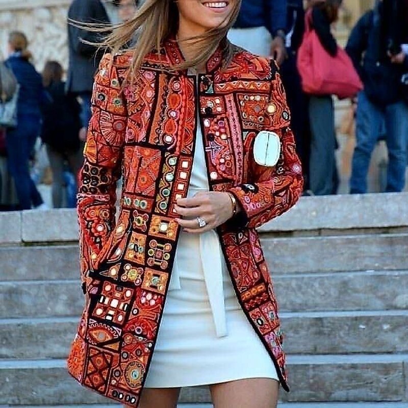 Eveloria Damenmodische Lederjacke