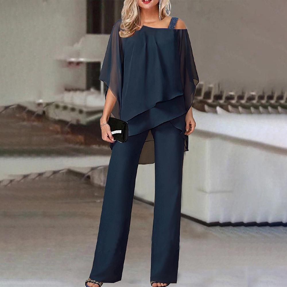 Eveloria Damen Off-Shoulder Hosen-Set
