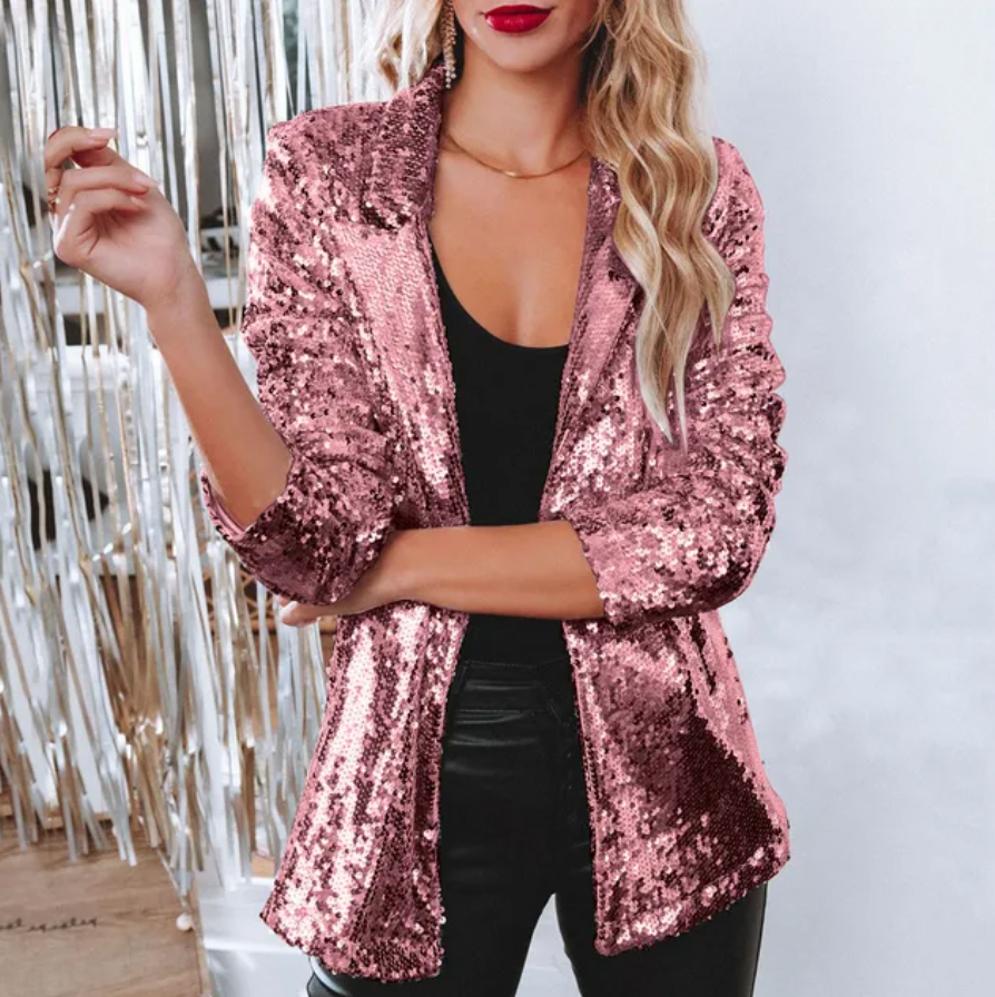 Eveloria Damen Blazer Pailletten