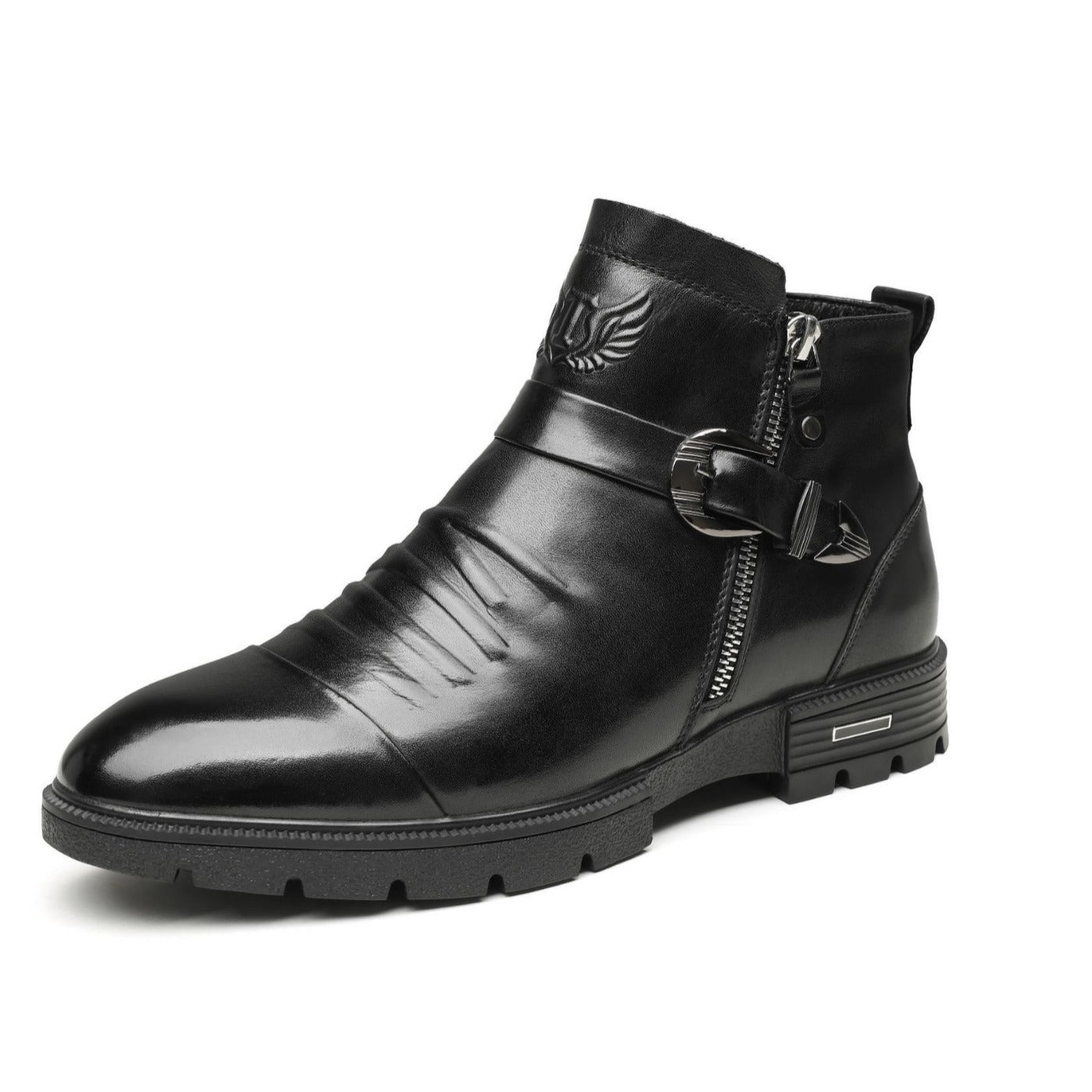 Herren Slip-on Stiefel Leder Elegantes Design