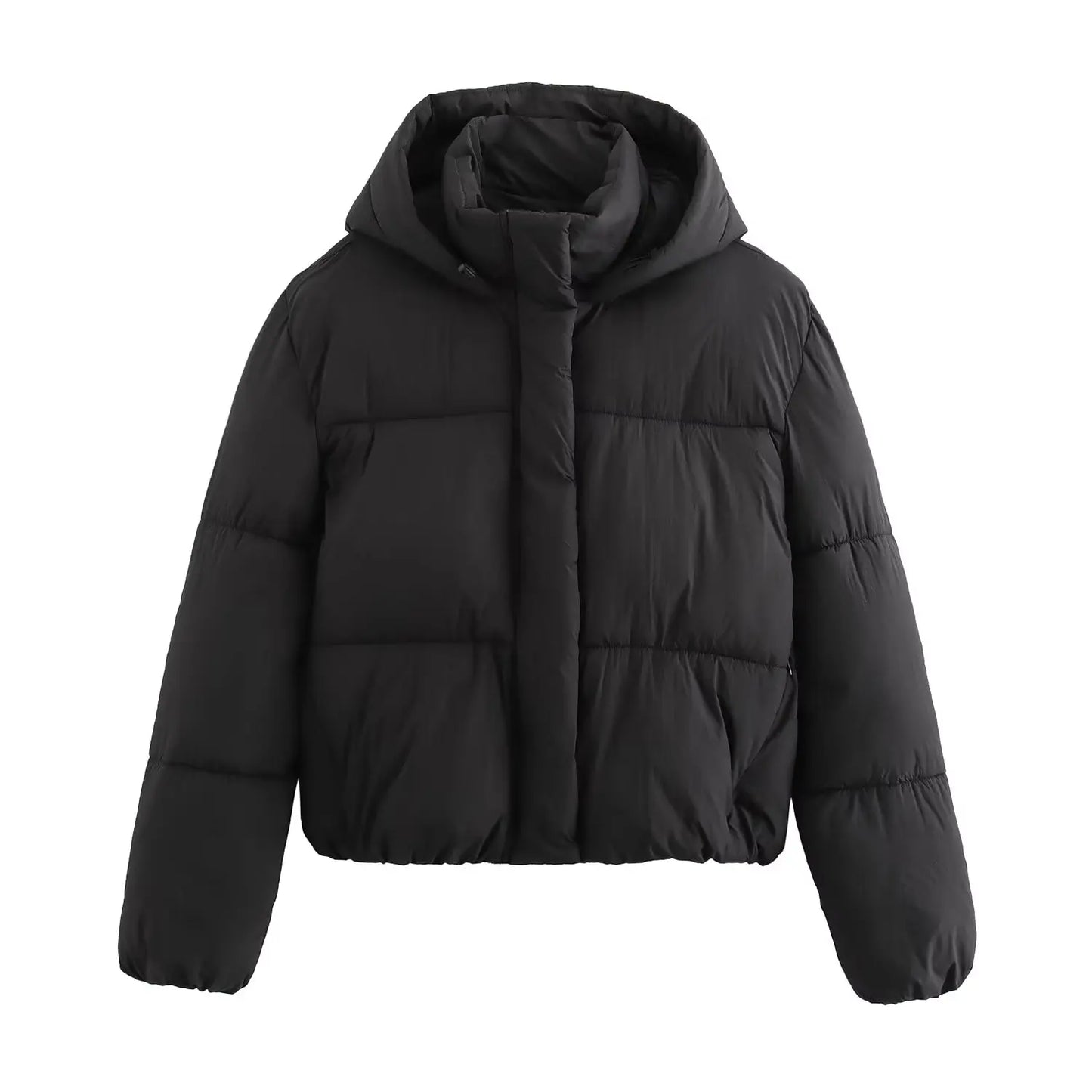 Damen Pufferjacke Kapuze Warm Stepp