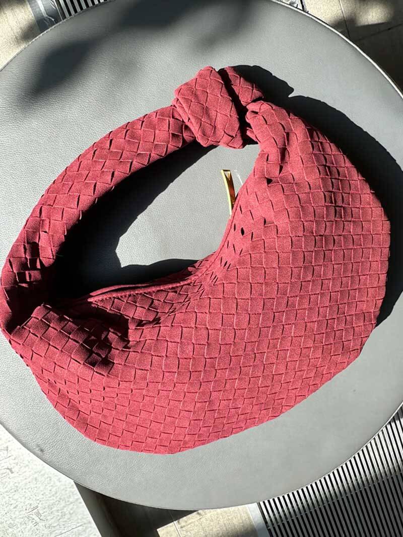 Geflochtete Hobo-Tasche mit Knoten-Detail Braun