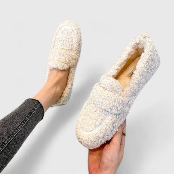 Damen Plüsch Loafer Bequem