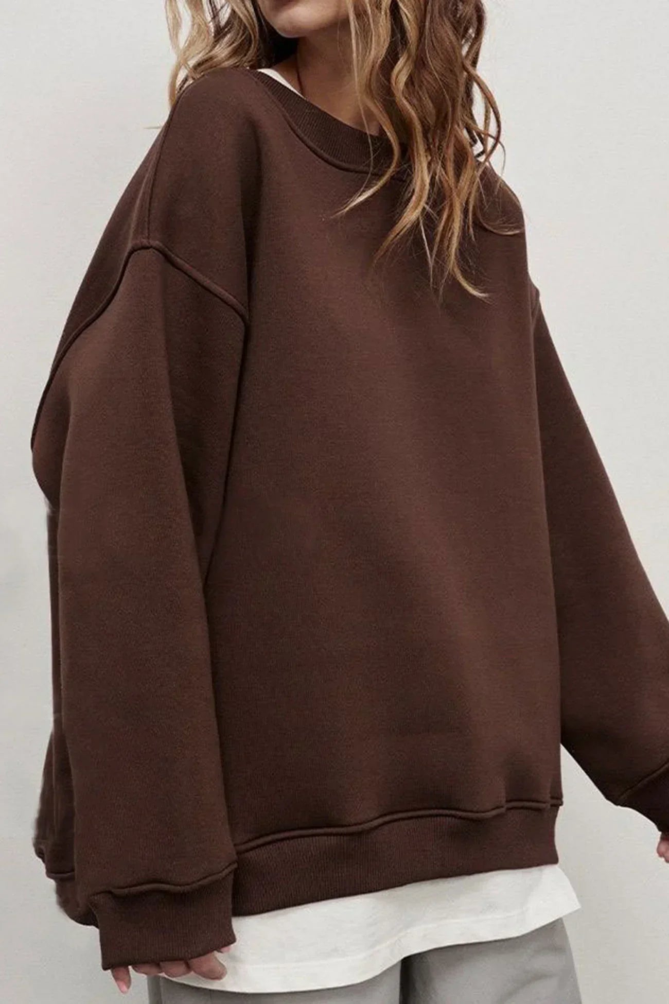 Eveloria Damen Oversize Sweatshirt Rundhalsausschnitt
