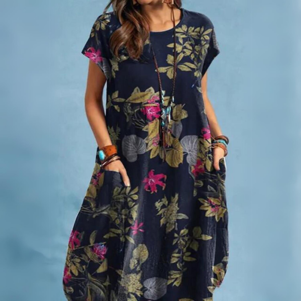 Eveloria Damen Sommerkleid Rundhalsausschnitt