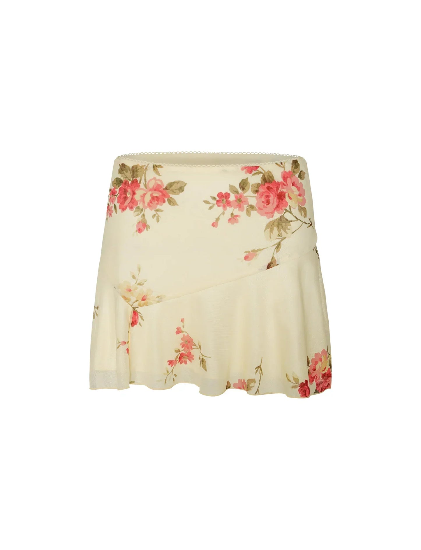 Hilde Damen Ärmel Crop mit Blumenmuster und Wickelminirock Sommerlook