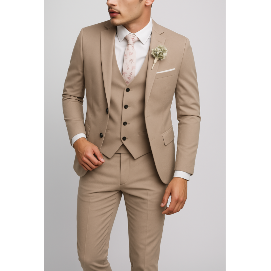 Herren Slim-Fit Komplettanzug