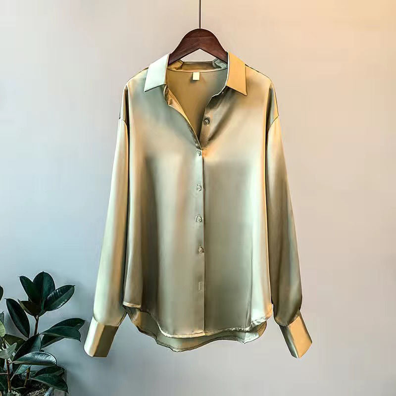 Eveloria Damen Seidenbluse
