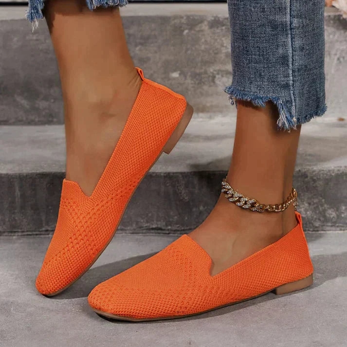 Damen Loafer Gestrickt Reinschlüpfen
