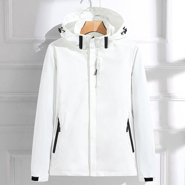 Eveloria Damen Regenjacke Wasserdicht Verstellbar