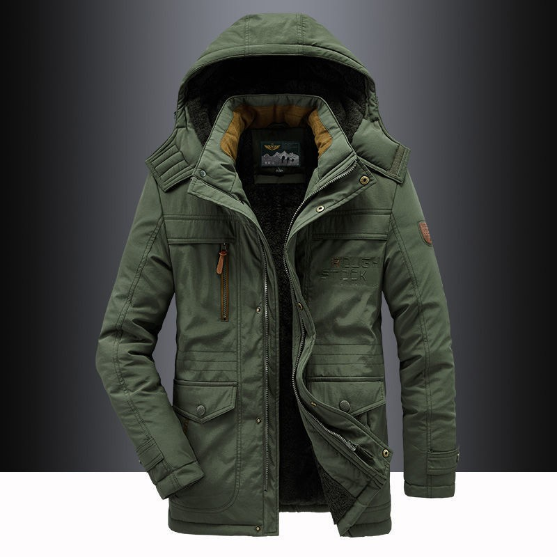 Herren Winterparka Jacke Wasserabweisend Verstellbare Kapuze