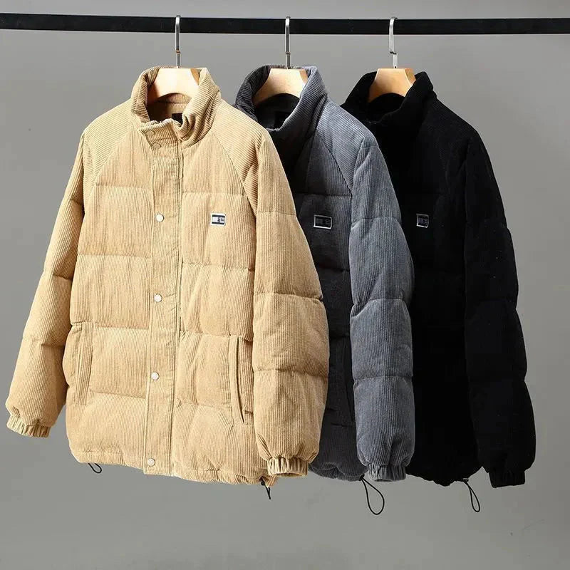 Winterjacke - Herren Zip-Up Cord - Puffer-Daunenjacke-Chaps Herrenmode