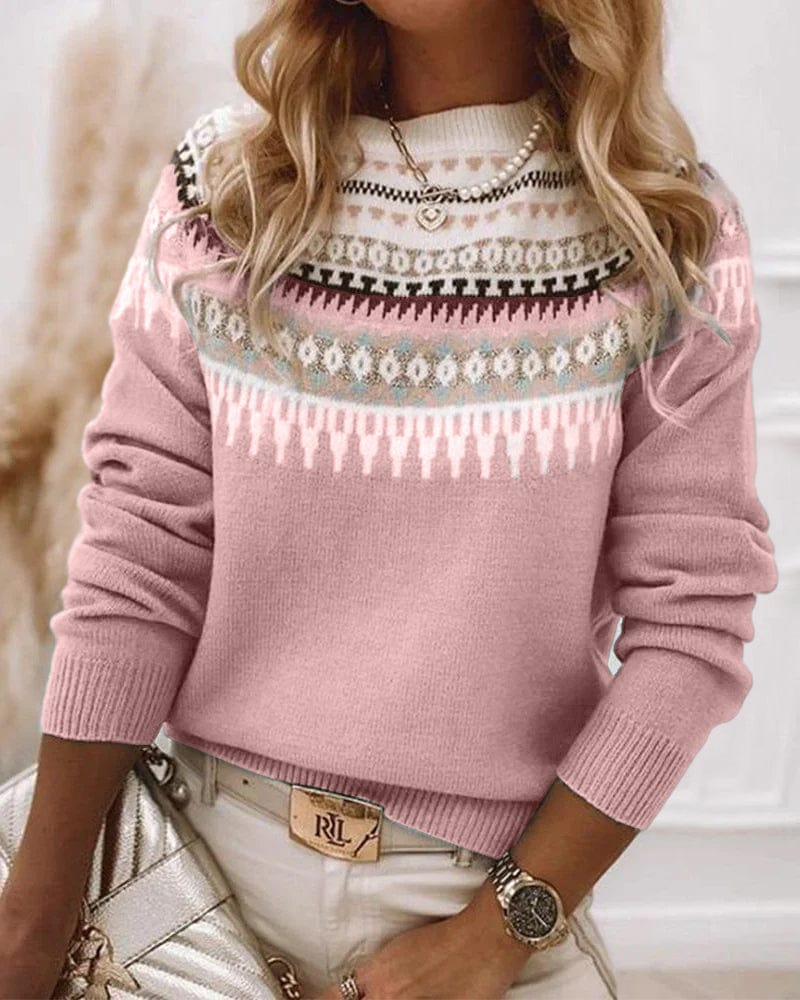 Damen Winterpullover Stylisch Wollig Beige