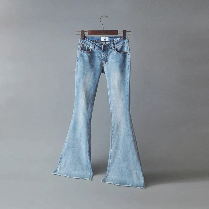 Eveloria Damen Jeanshose Denim Blau