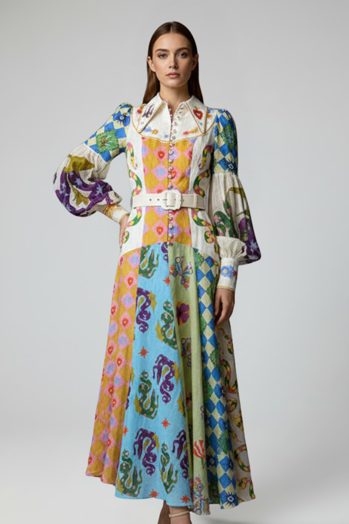 Damen Maxikleid V-Ausschnitt Länge Lang Ärmel