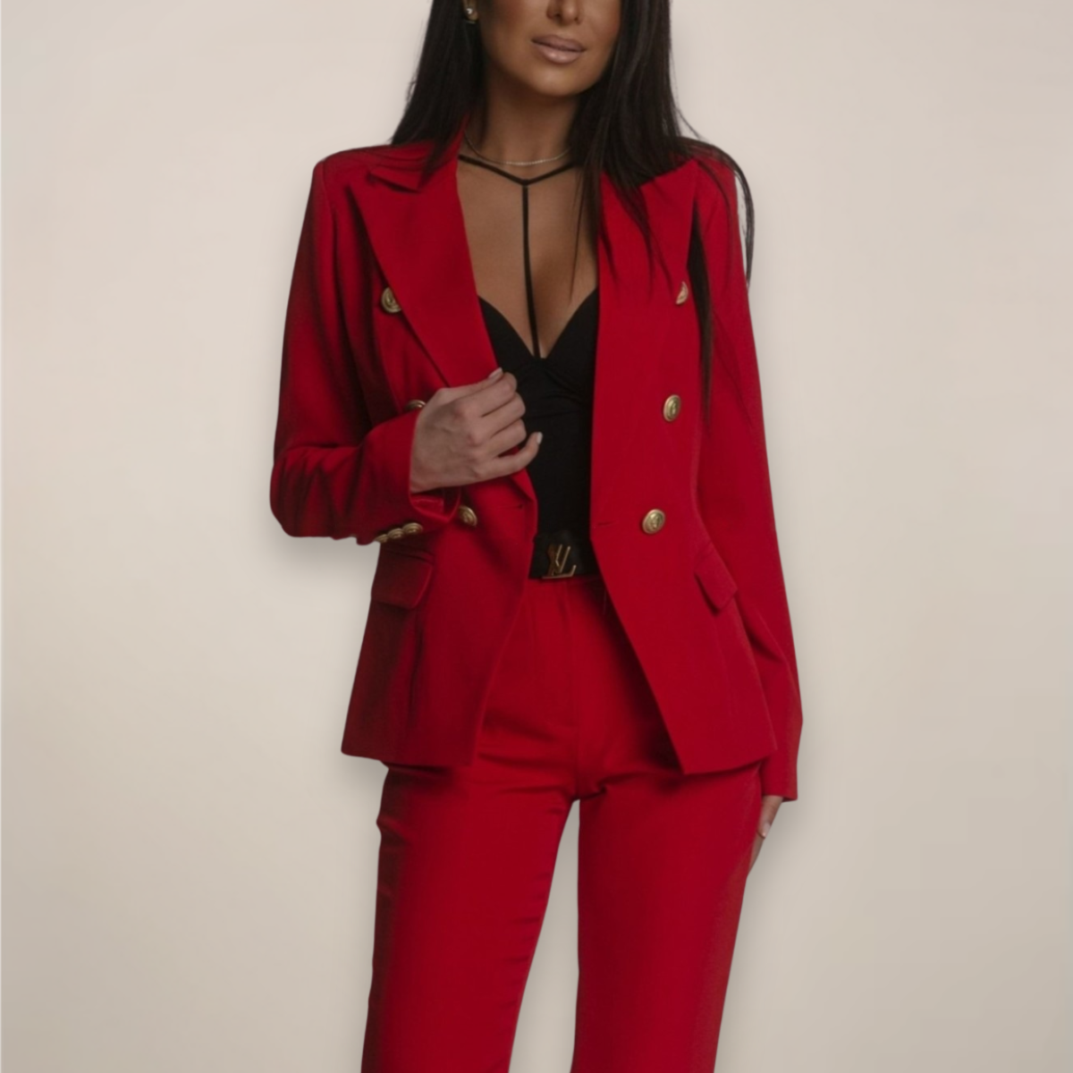 Damen Maßgeschneiderter Zweiteiliger Blazer-Anzug