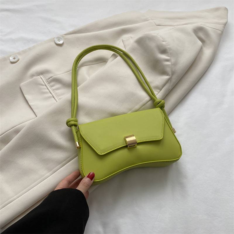 Damen Stylische Schultertasche Leder Braun