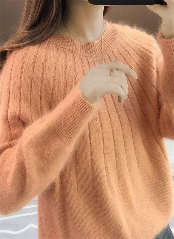 Eveloria Damen Strickpullover Bunt