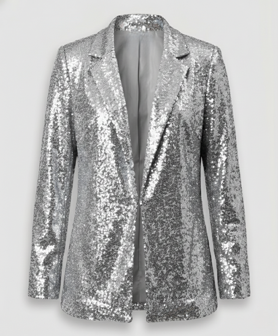 Damen Paillettenblazer Glitzernd