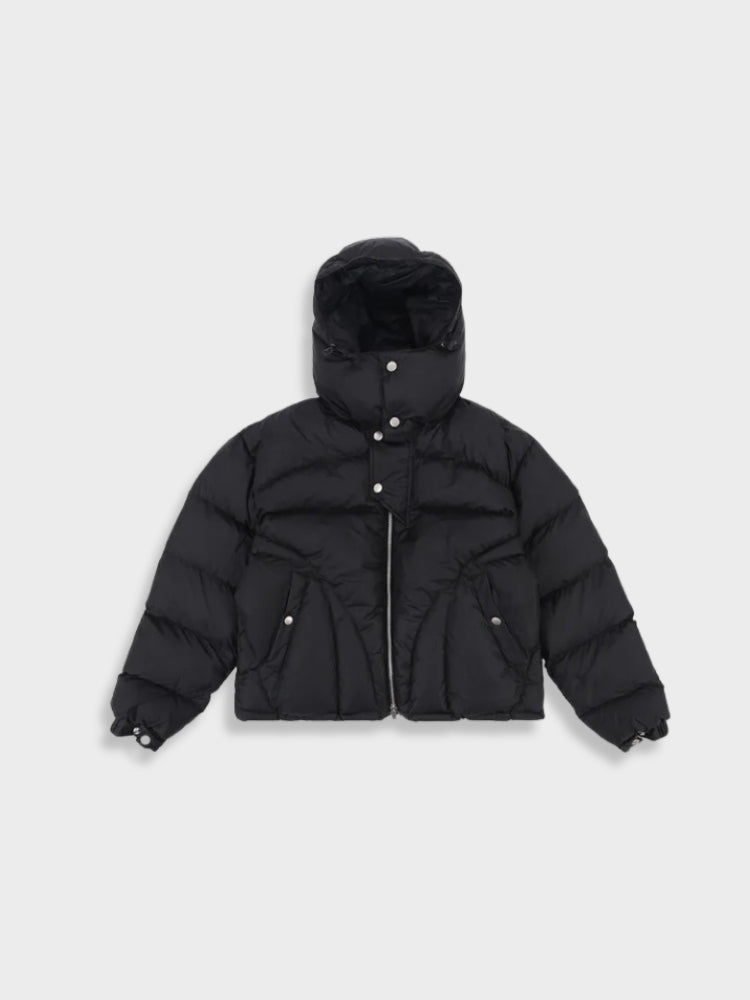 Herren Steppjacke Baumwolle Kapuze Reißverschluss