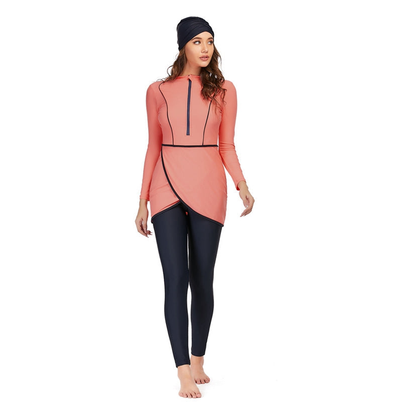 Eveloria Damen Burkini 3-teiliges Badeoutfit