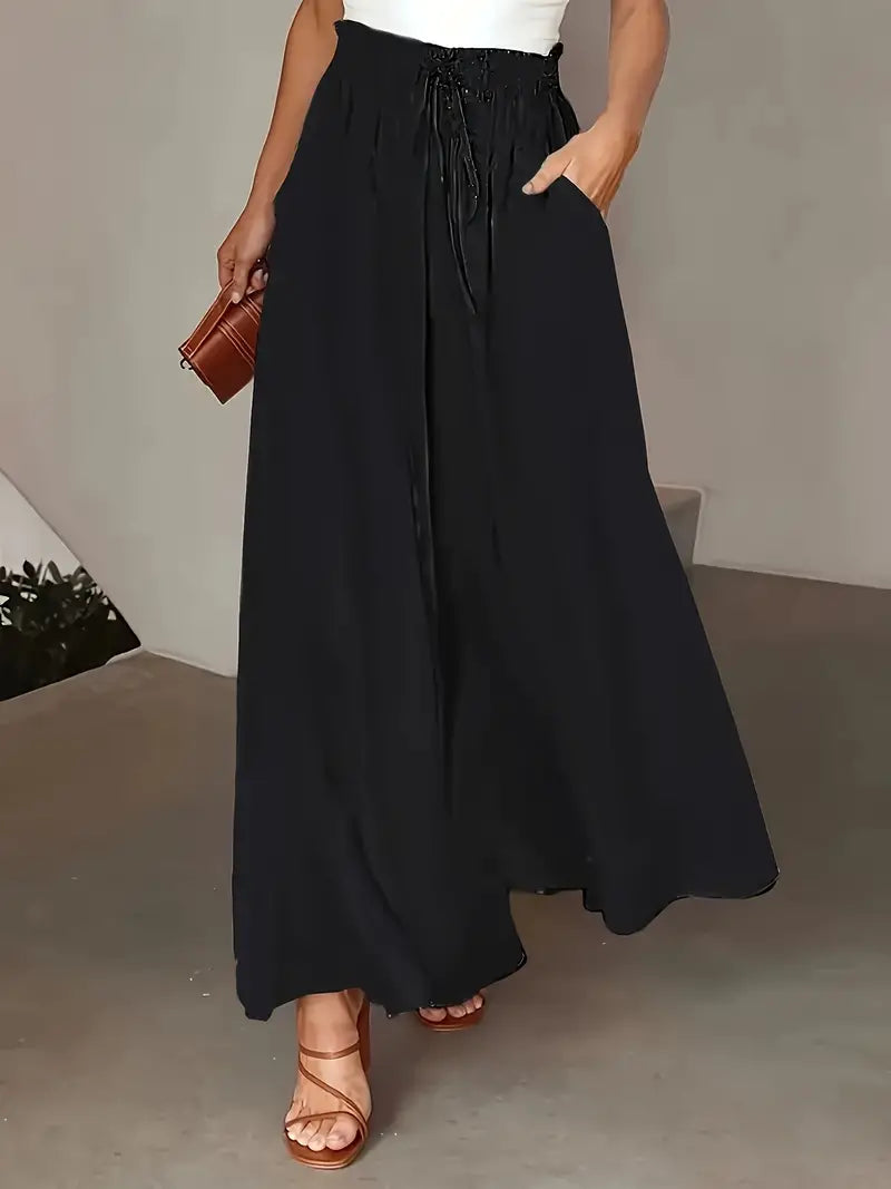 Eveloria Damen Hose Weites Bein Elegant