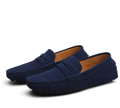 Leonardo Herren Wildleder Slipper Italienischer Stil