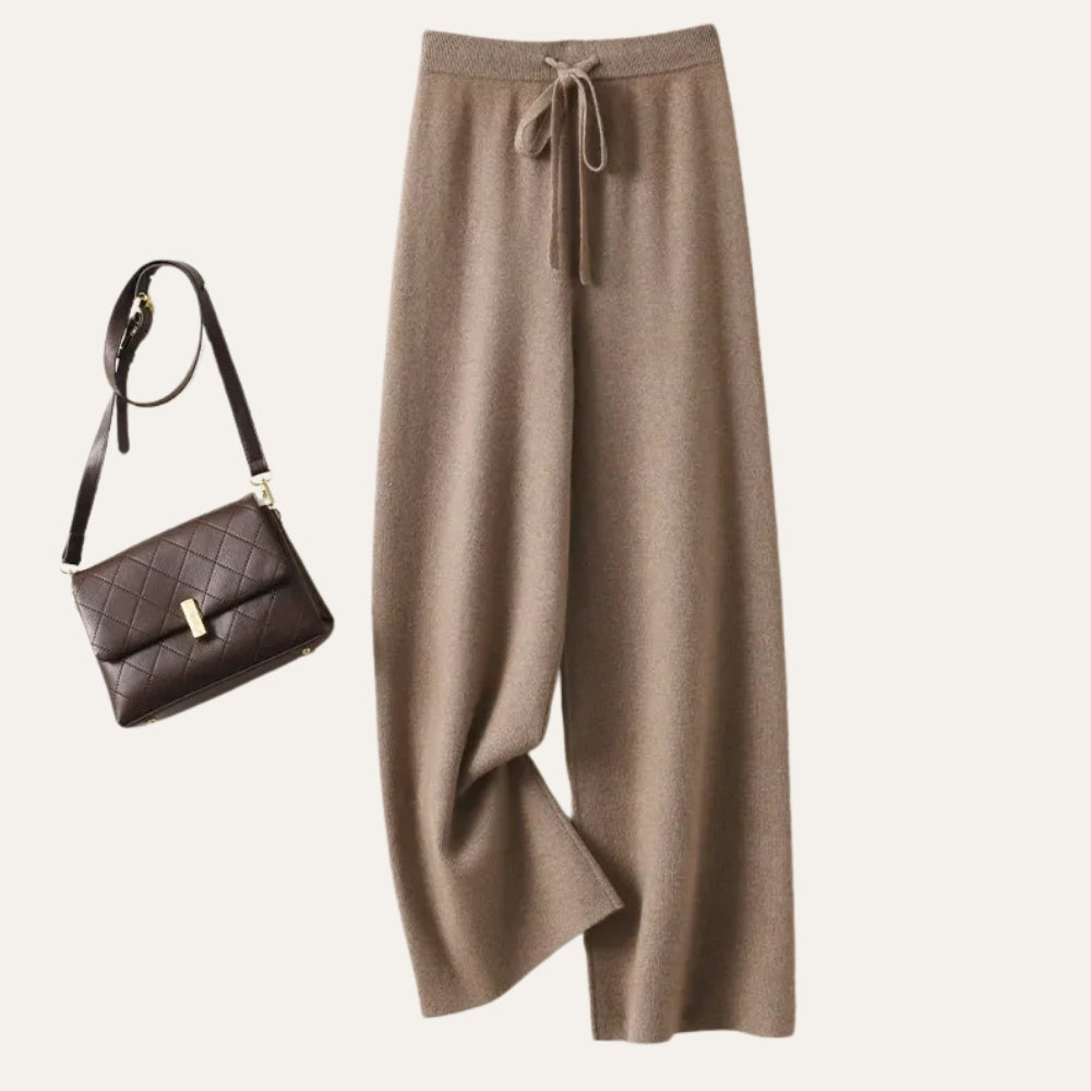 Damen Merinowollhose Weites Bein Komfort