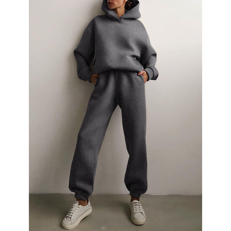 Damen Streetstyle Hoodie Jogginghose Set