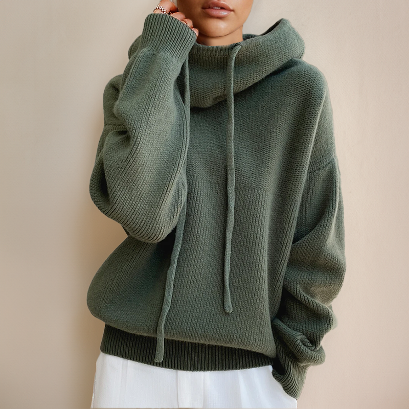 Eveloria Damen Strickhoodie Stilvoll